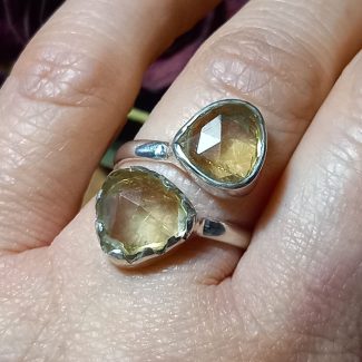 Anillo Citrino Gotas