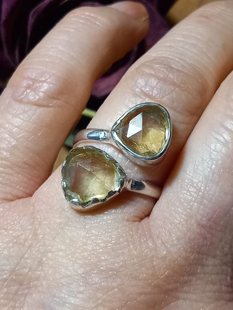 Anillo Citrino Gotas