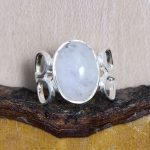 Anillo Piedra de Luna Corazón