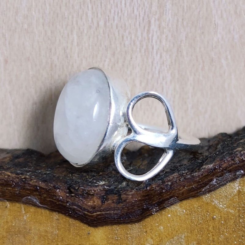 Anillo Piedra de Luna Corazón Anillo Piedra de Luna Corazón