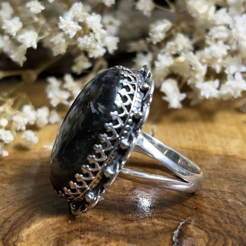 Anillo Espectrolita Corona Anillo Espectrolita Corona