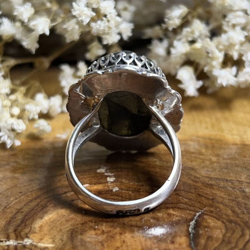 Anillo Espectrolita Corona Anillo Espectrolita Corona