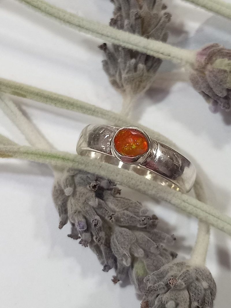 Anillo Ópalo Fuego Fino