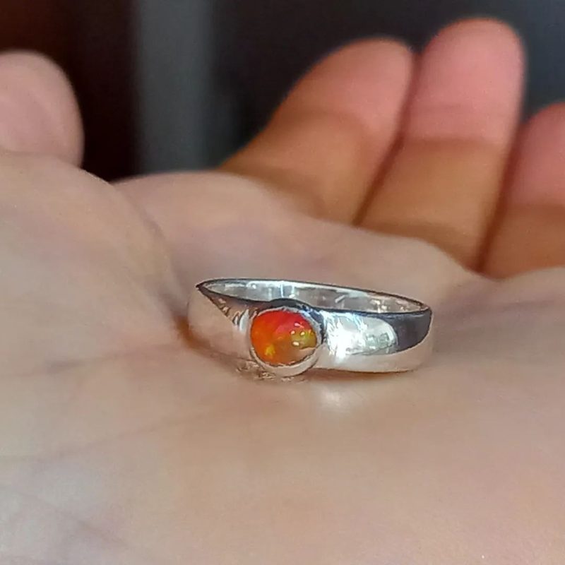 Anillo Ópalo Fuego Fino