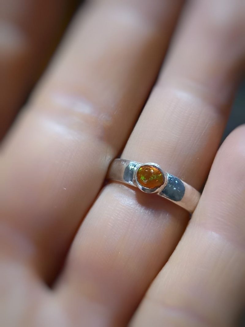 Anillo Ópalo Fuego Fino