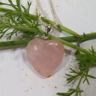 Colgante Cuarzo Rosa Corazón