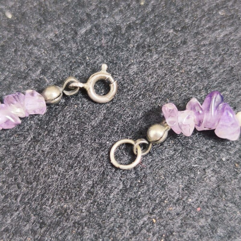 Collar Amatistas con Perlas