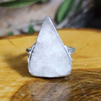Anillo Drusa de Cuarzo