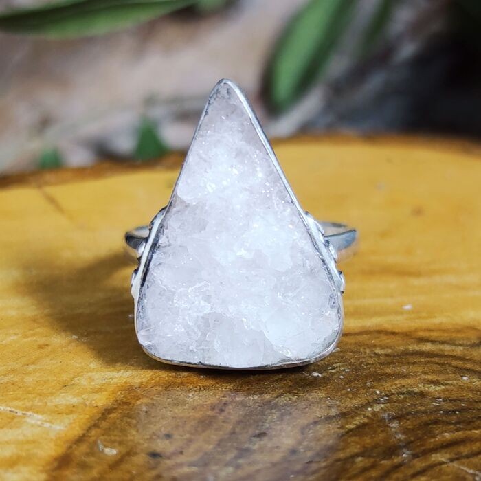 Anillo Drusa de Cuarzo Anillo Drusa de Cuarzo