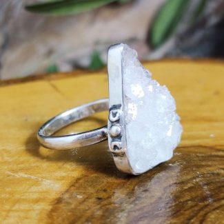 Anillo Drusa de Cuarzo