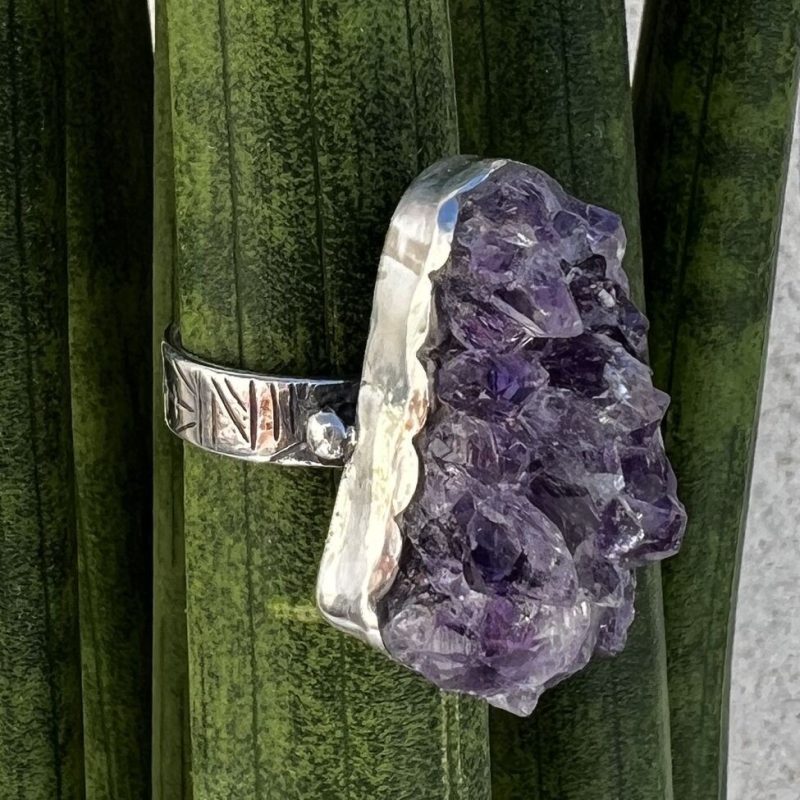 Anillo Amatista Drusa Anillo Amatista Drusa