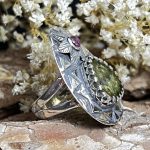 Anillo Turmalina Sandía Verde y Rubelita
