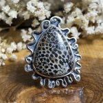 Anillo Coral Fósil