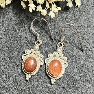 Pendientes Aventurina Roja Cortos