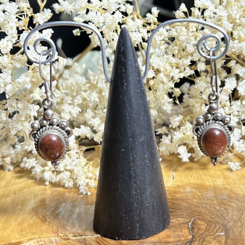 Pendientes Aventurina Roja Cortos