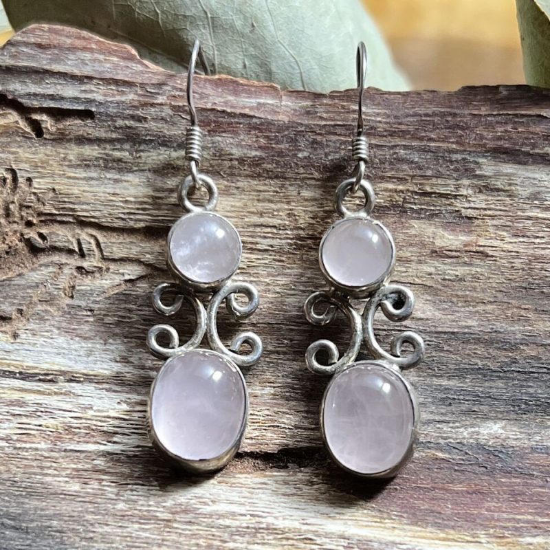 Pendientes Cuarzo Rosa Pendientes Cuarzo Rosa