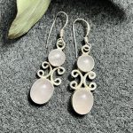 Pendientes Cuarzo Rosa