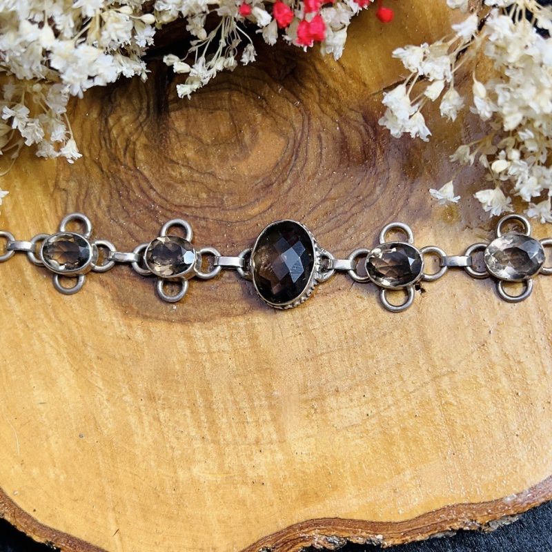 Pulsera Cuarzo Ahumado