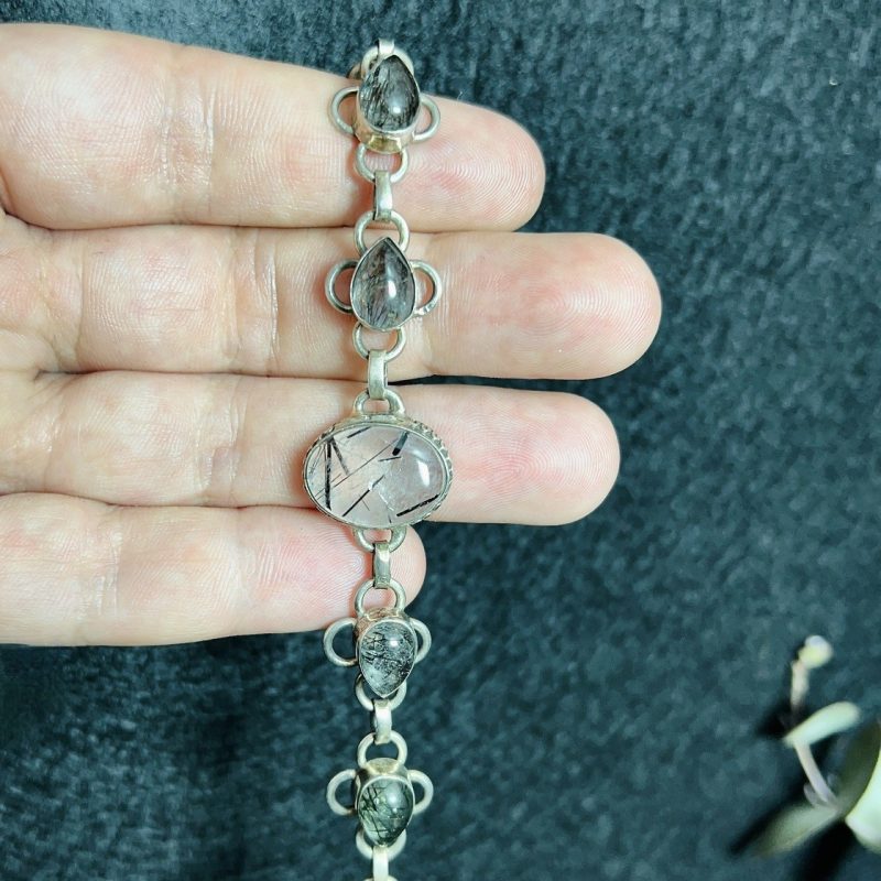 Pulsera Cuarzo con Turmalina Pulsera Cuarzo con Turmalina