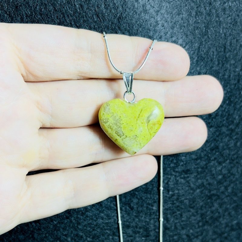 Colgante Ópalo Verde Corazón