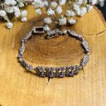 Pulsera Marquesitas y Circonita Lila