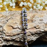 Pulsera Marquesitas y Circonita Lila