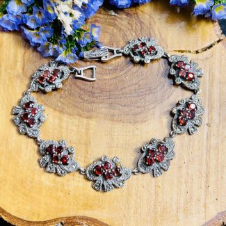 Pulsera Marquesitas y Granate