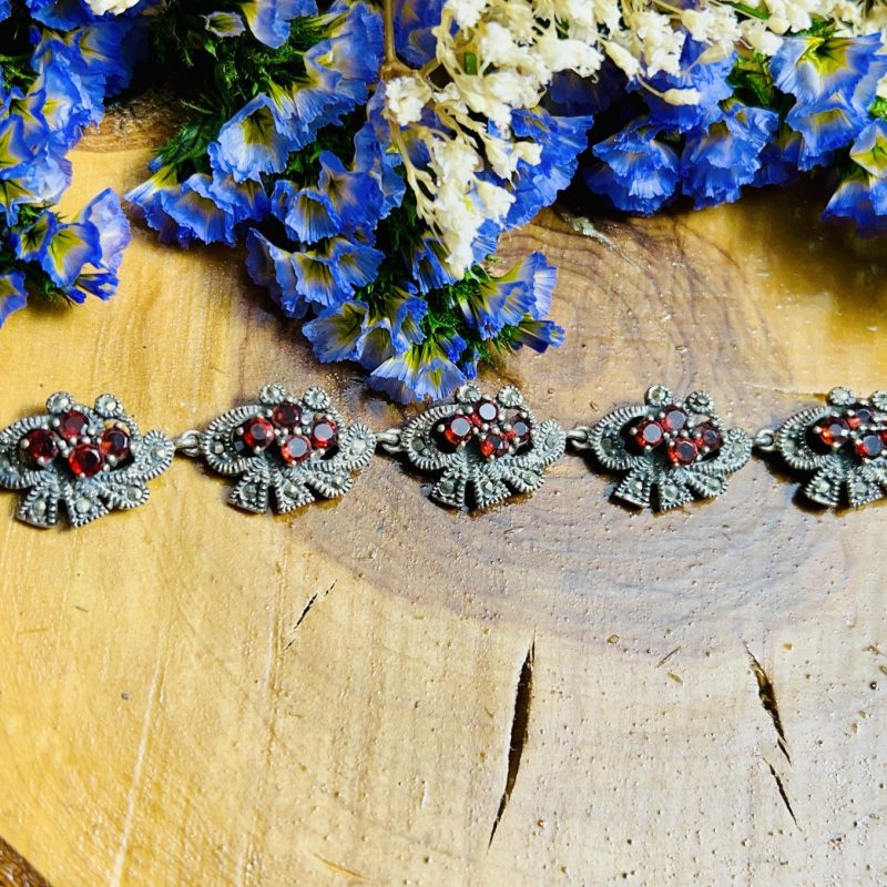 Pulsera Marquesitas y Granate