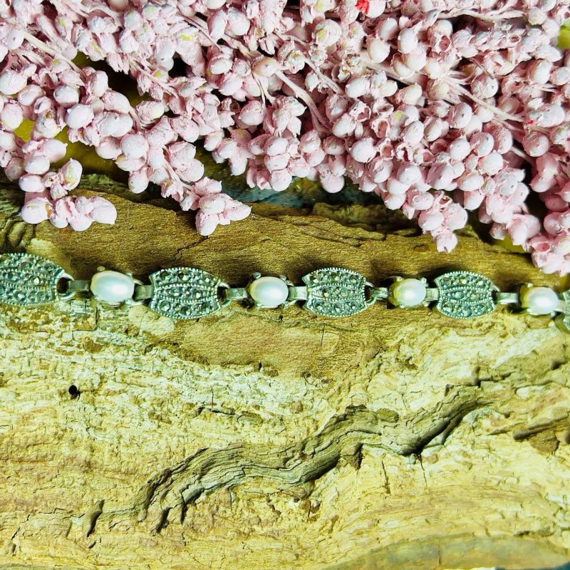 Pulsera Marquesitas y Perlas Pulsera Marquesitas y Perlas