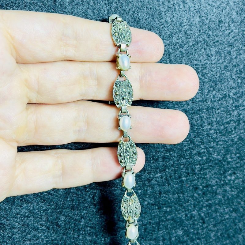 Pulsera Marquesitas y Perlas Pulsera Marquesitas y Perlas