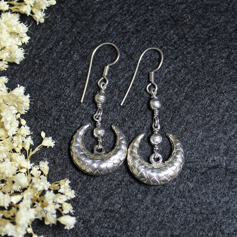 Pendientes de Plata Luna