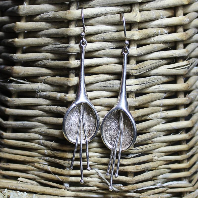 Pendientes de Plata Flor