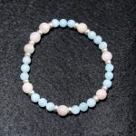 Pulsera Aguamarina y Kuncita