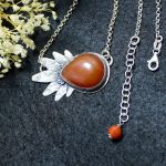 Collar Calcedonia Naranja