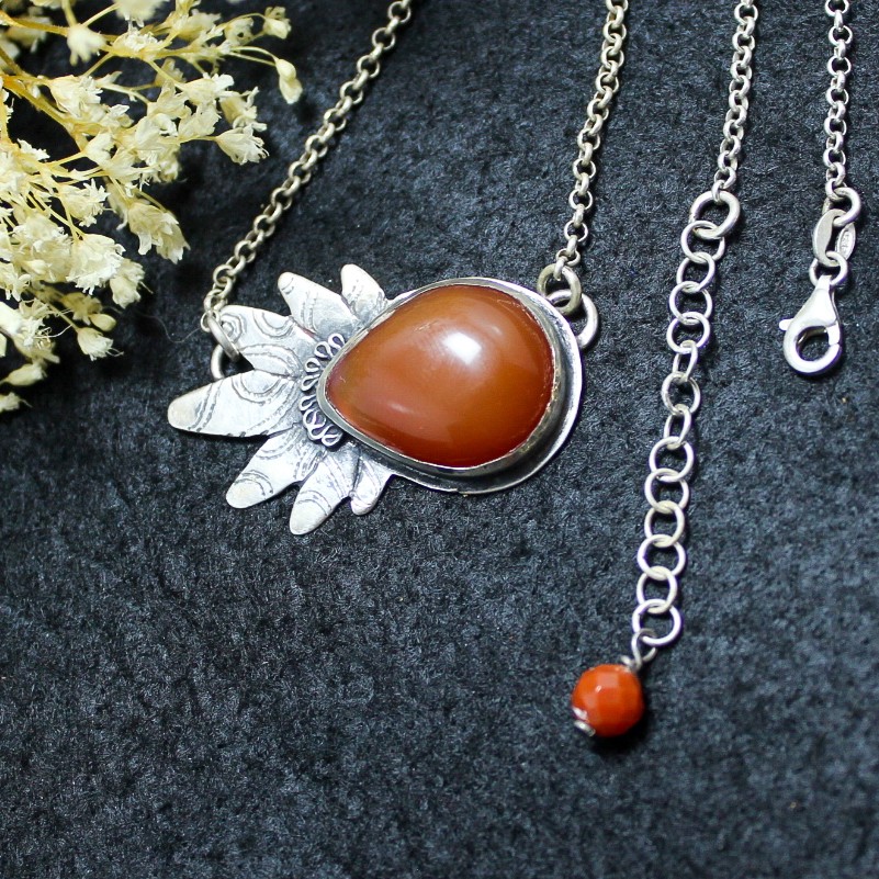 Collar Calcedonia Naranja Collar Calcedonia Naranja