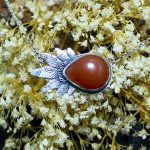 Collar Calcedonia Naranja