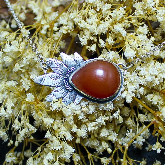 Collar Calcedonia Naranja Collar Calcedonia Naranja