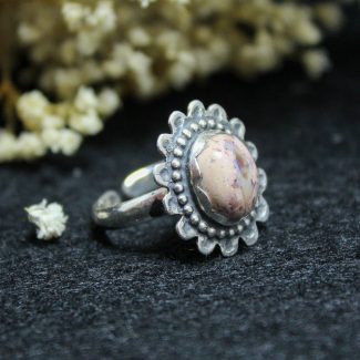 Anillo Ópalo Fuego Flor