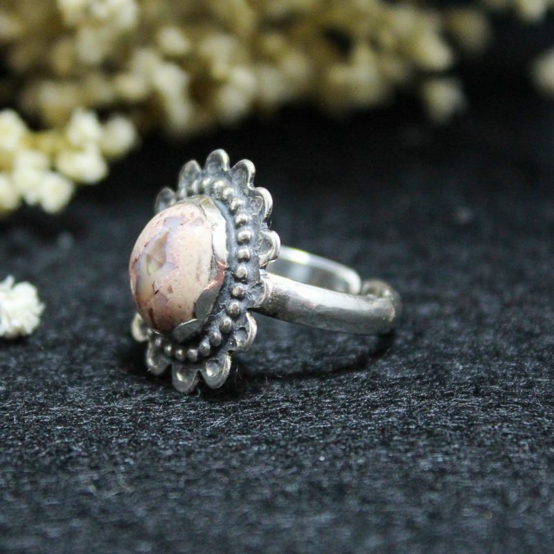 Anillo Ópalo Fuego Flor Anillo Ópalo Fuego Flor