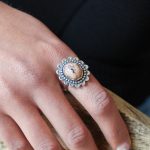 Anillo Ópalo Fuego Flor