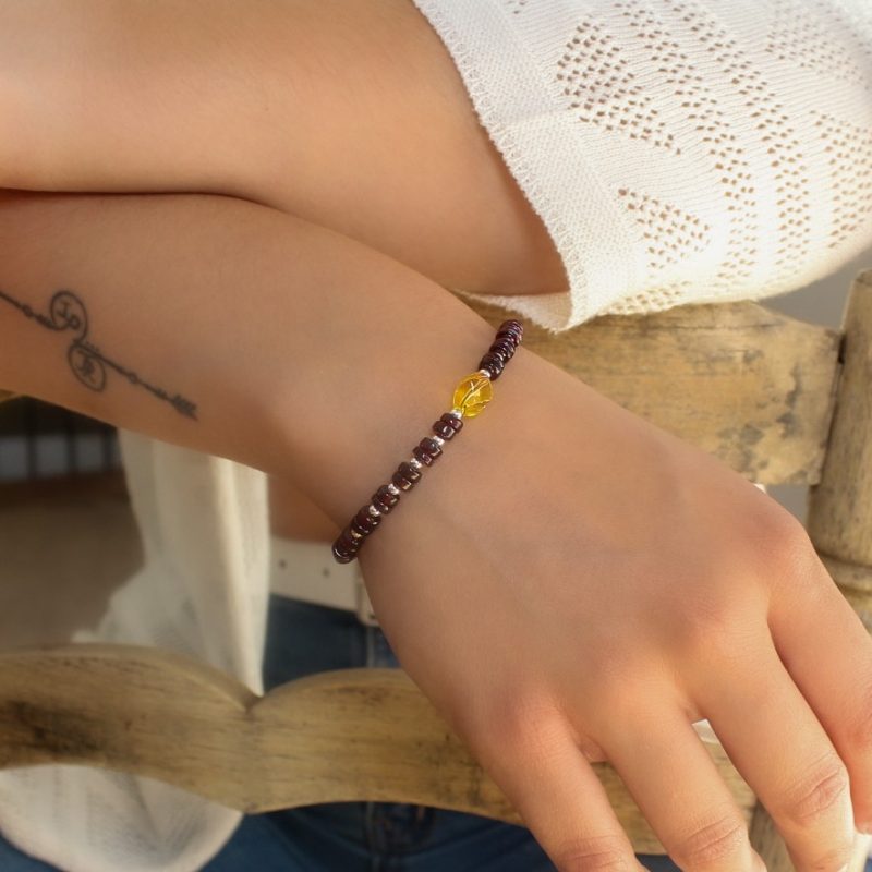 Pulsera Granate y Citrino Pulsera Granate y Citrino