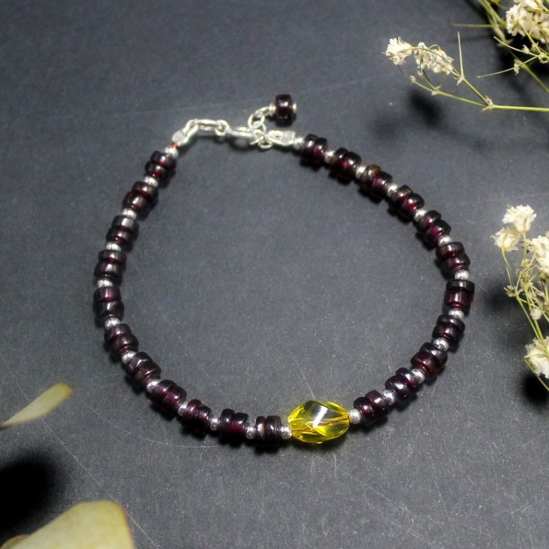 Pulsera Granate y Citrino Pulsera Granate y Citrino