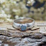 Anillo Aguamarina Fino