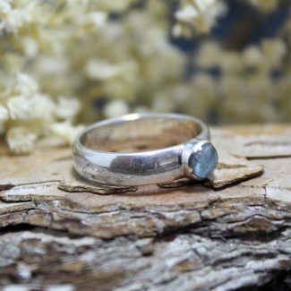 Anillo Aguamarina Fino