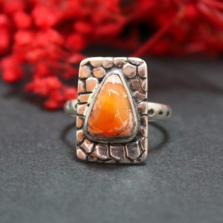 Anillo Ópalo Fuego Pétalos