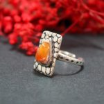 Anillo Ópalo Fuego Pétalos