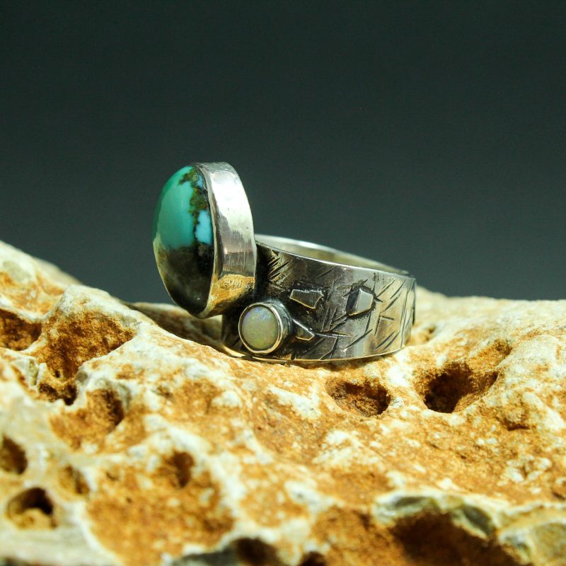 Anillo Turquesa y Ópalo Etiope Anillo Turquesa y Ópalo Etiope