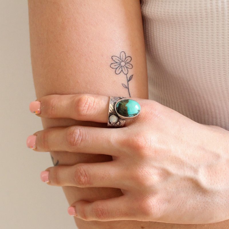 Anillo Turquesa y Ópalo Etiope Anillo Turquesa y Ópalo Etiope