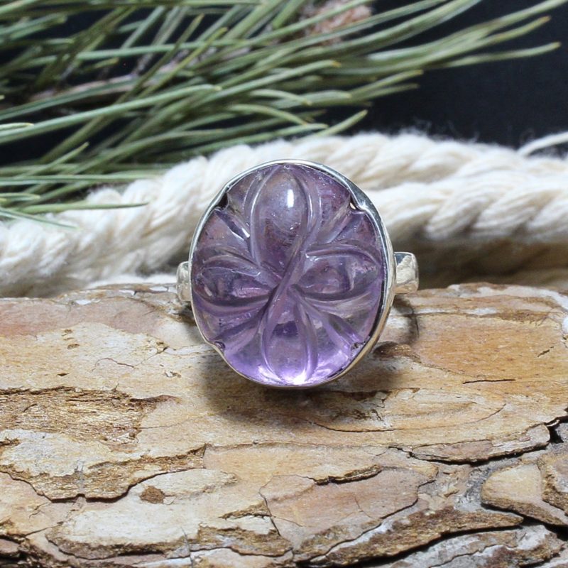 Anillo Amatista Flor