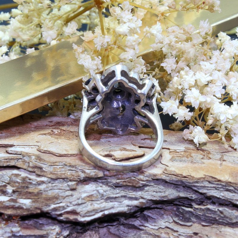 Anillo Zafiro y Marquesitas Anillo Zafiro y Marquesitas